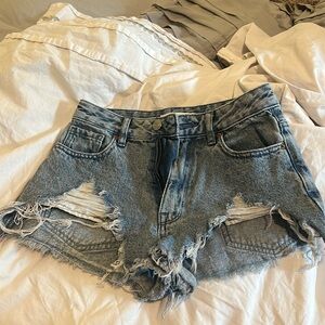 PACSUN high rise festival jean shorts, size 23